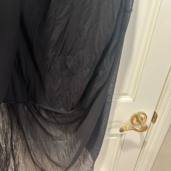 Studio B3 Black Mesh Maxi Skirt Made in Poland European Size Large - Picture 4 of 7